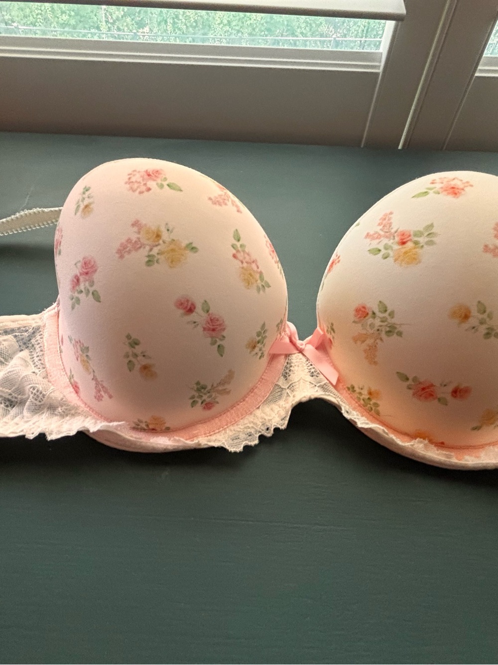 Floral Pink Lace Bra - Women's Intimates